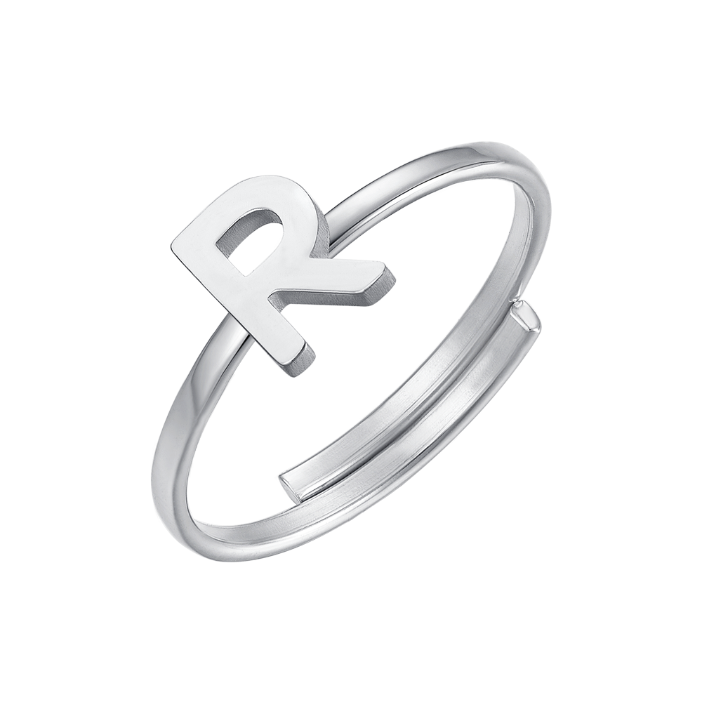 WOMAN STEEL RING WITH LETTER