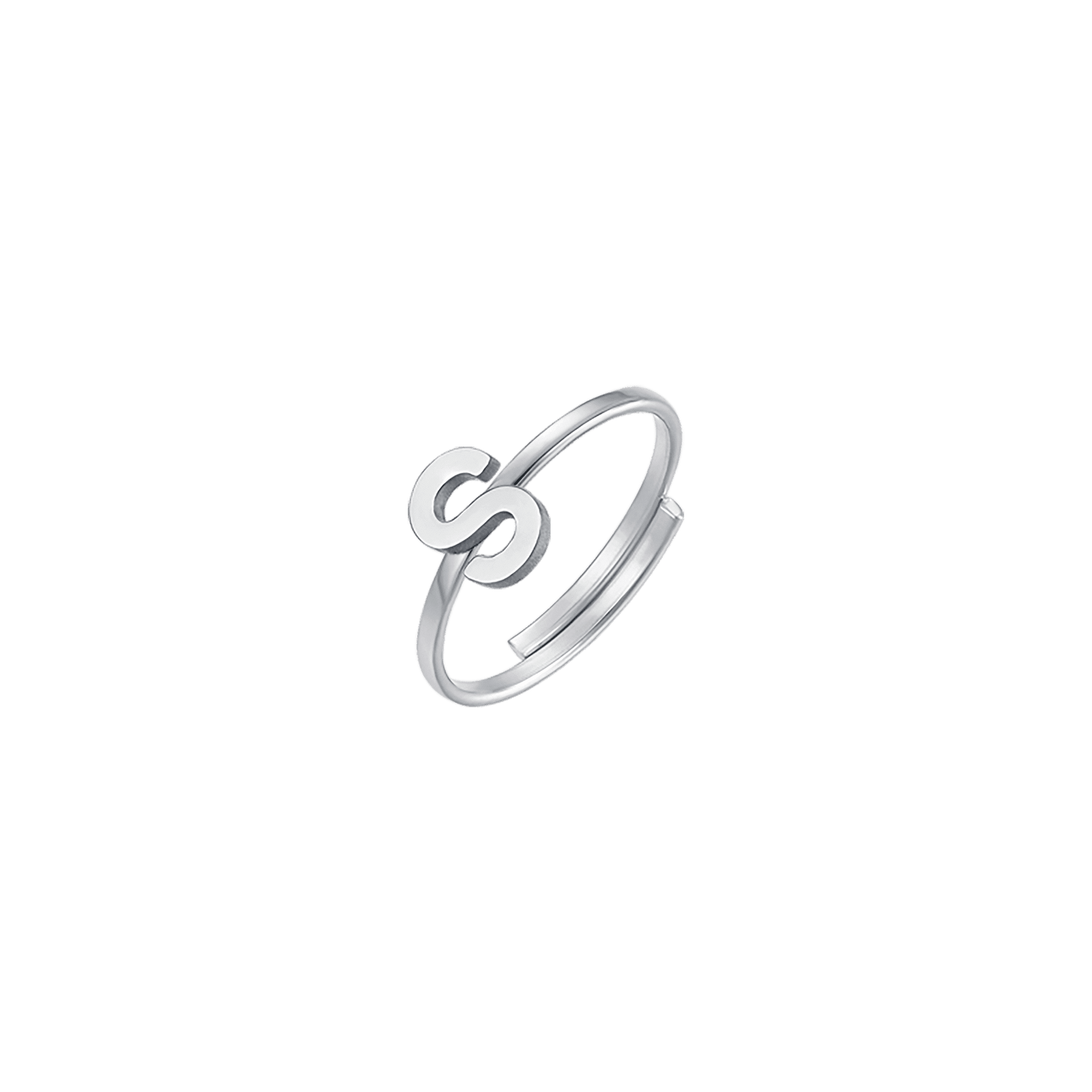 WOMAN STEEL RING WITH LETTER