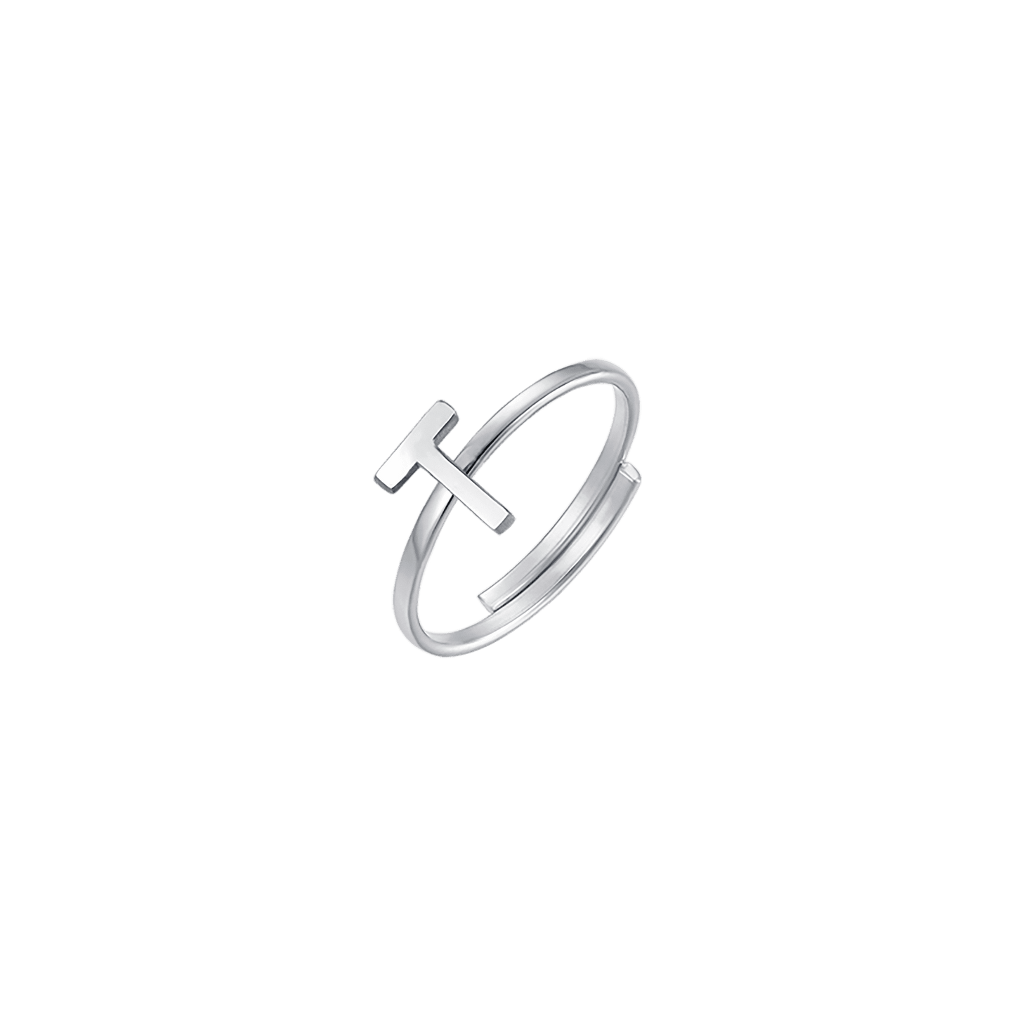 WOMAN STEEL RING WITH LETTER
