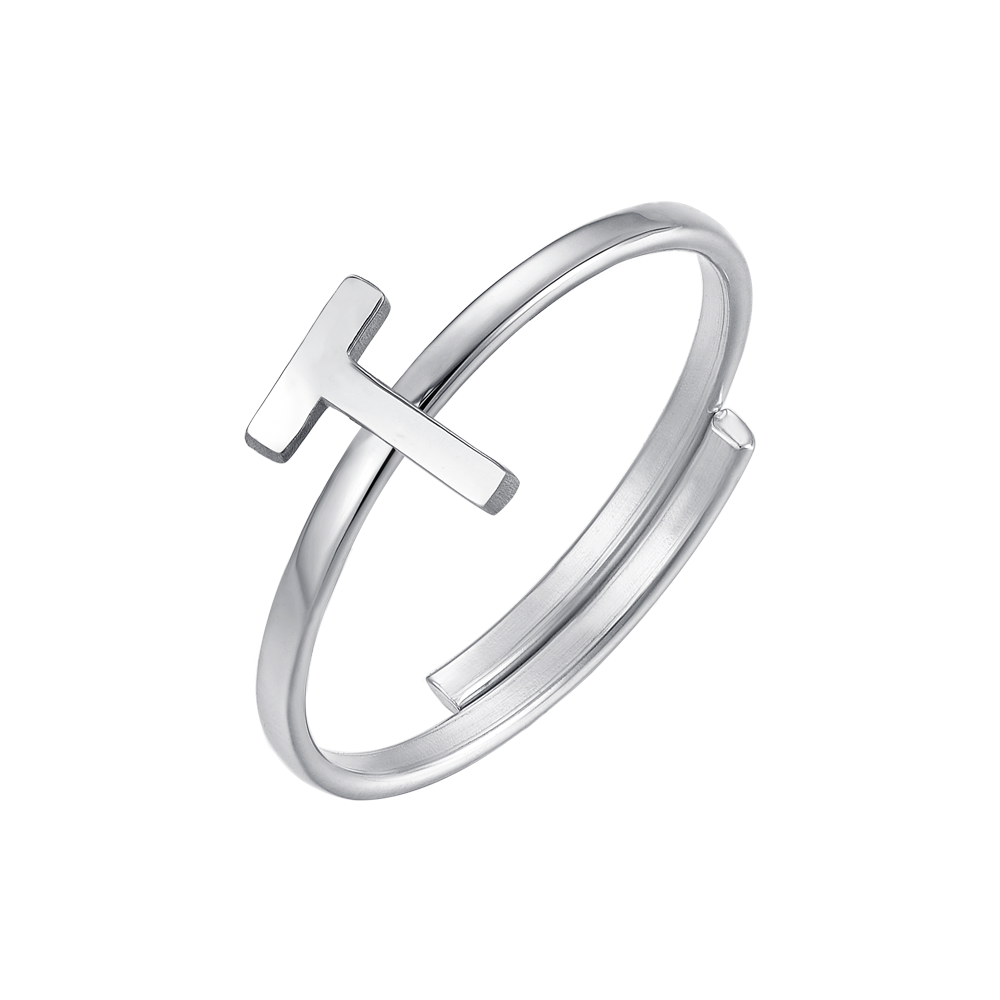 WOMAN STEEL RING WITH LETTER