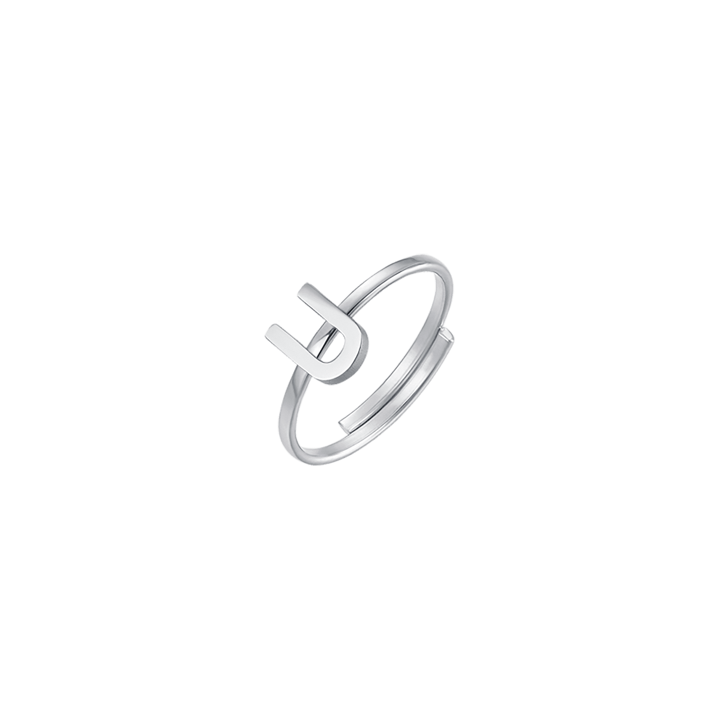 WOMAN STEEL RING WITH LETTER