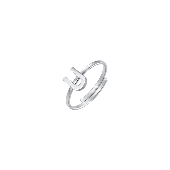 WOMAN STEEL RING WITH LETTER