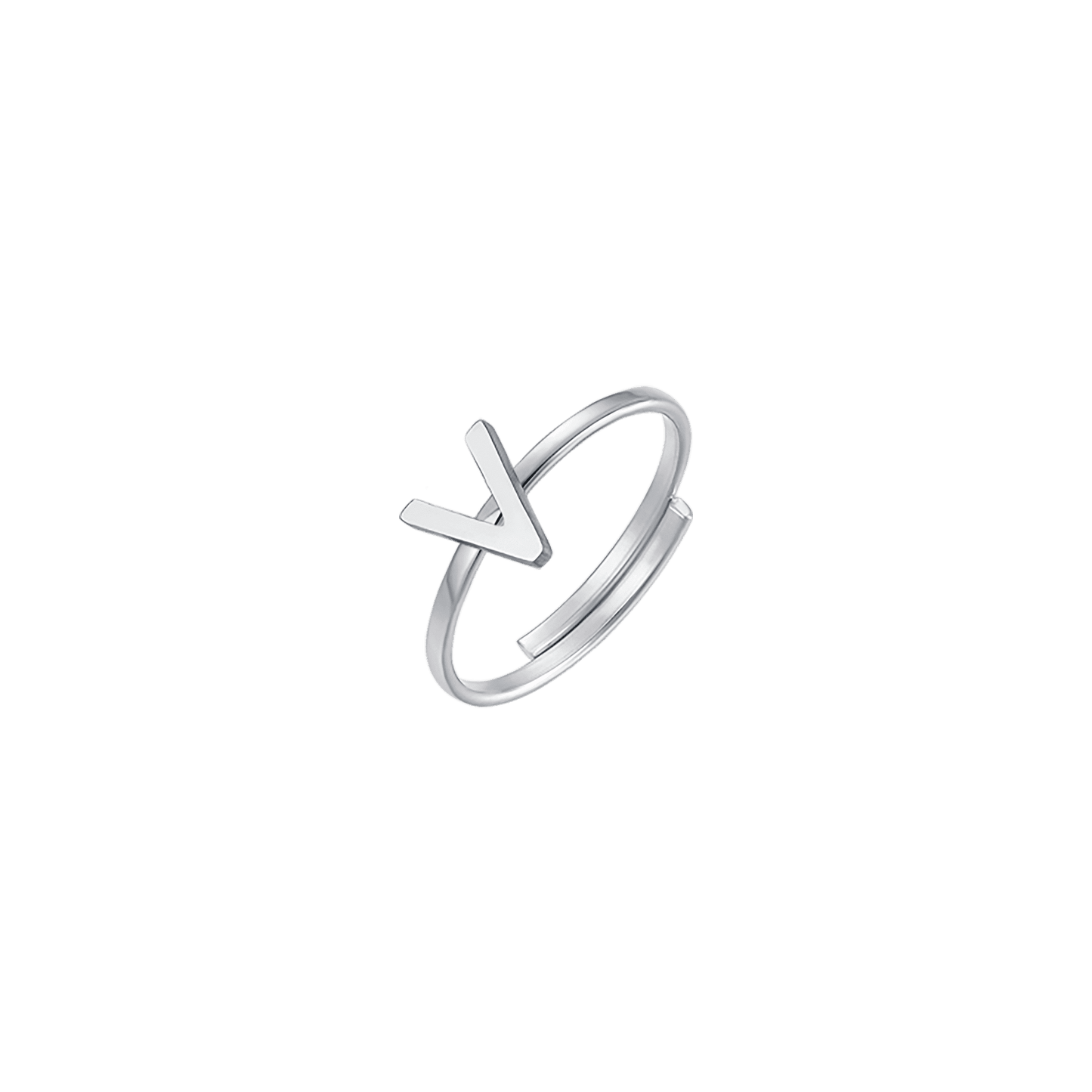 WOMAN STEEL RING WITH LETTER