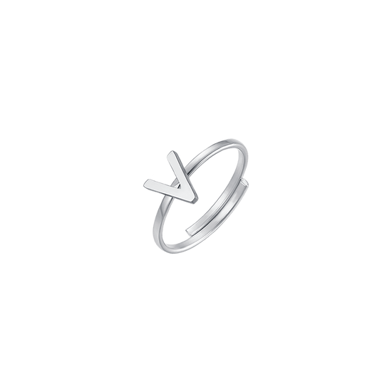 WOMAN STEEL RING WITH LETTER
