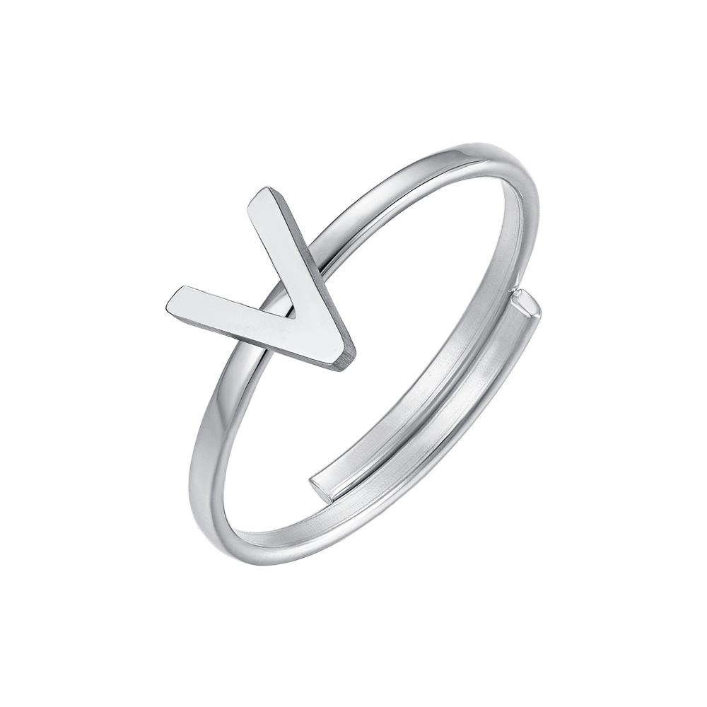WOMAN STEEL RING WITH LETTER