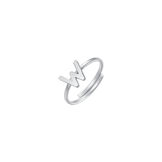WOMAN STEEL RING WITH LETTER
