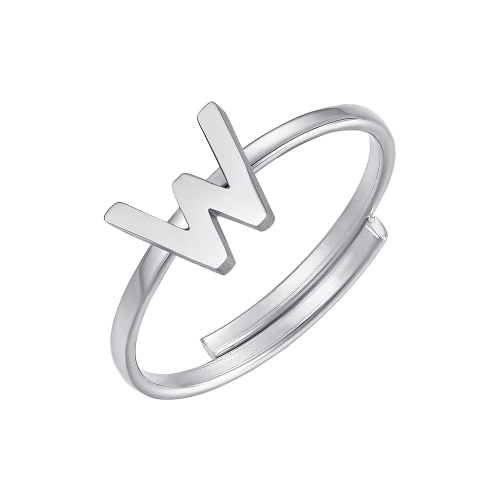 WOMAN STEEL RING WITH LETTER