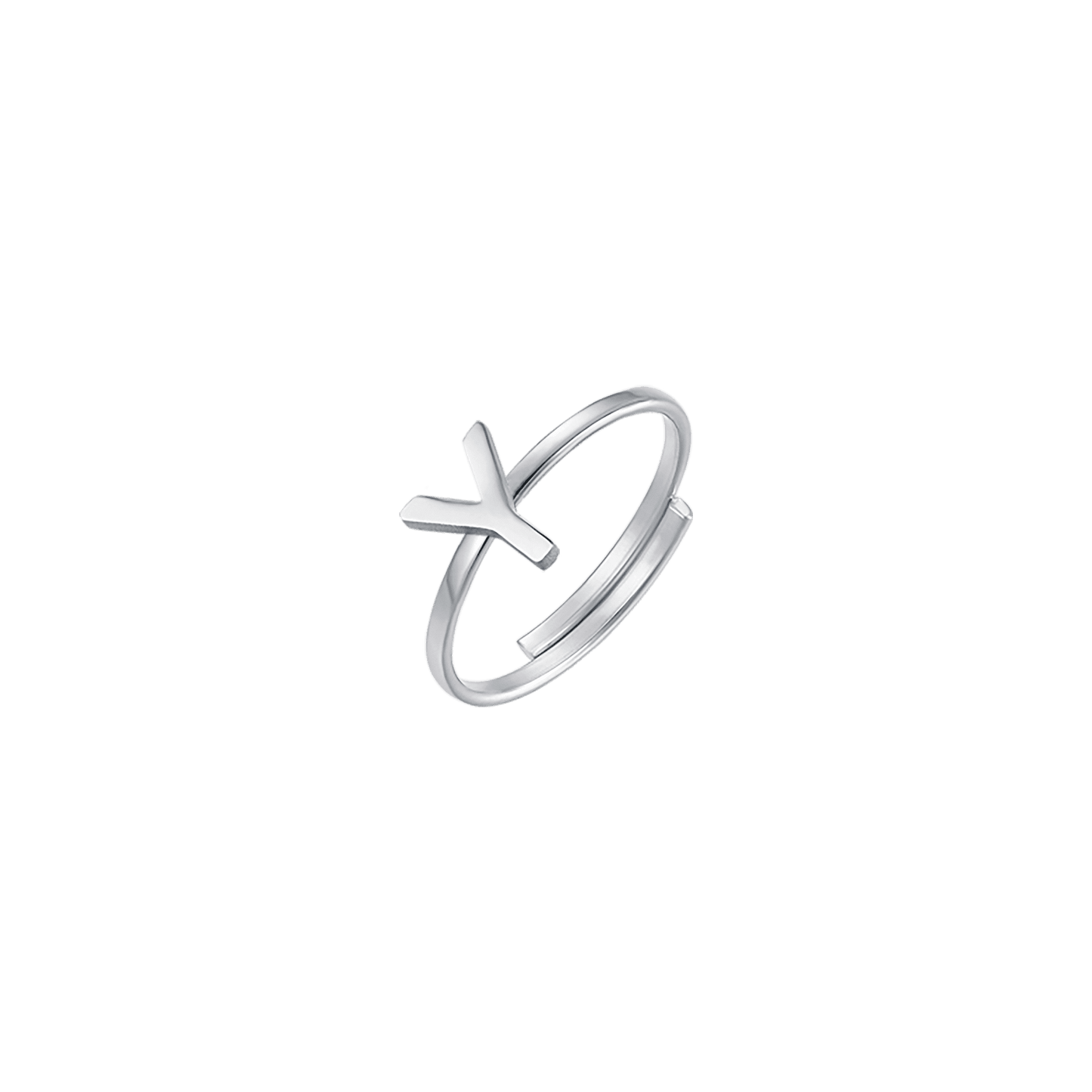 WOMAN STEEL RING WITH LETTER