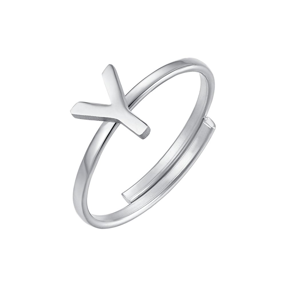 WOMAN STEEL RING WITH LETTER
