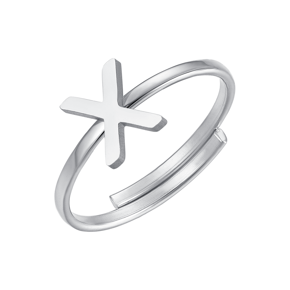 WOMAN STEEL RING WITH LETTER