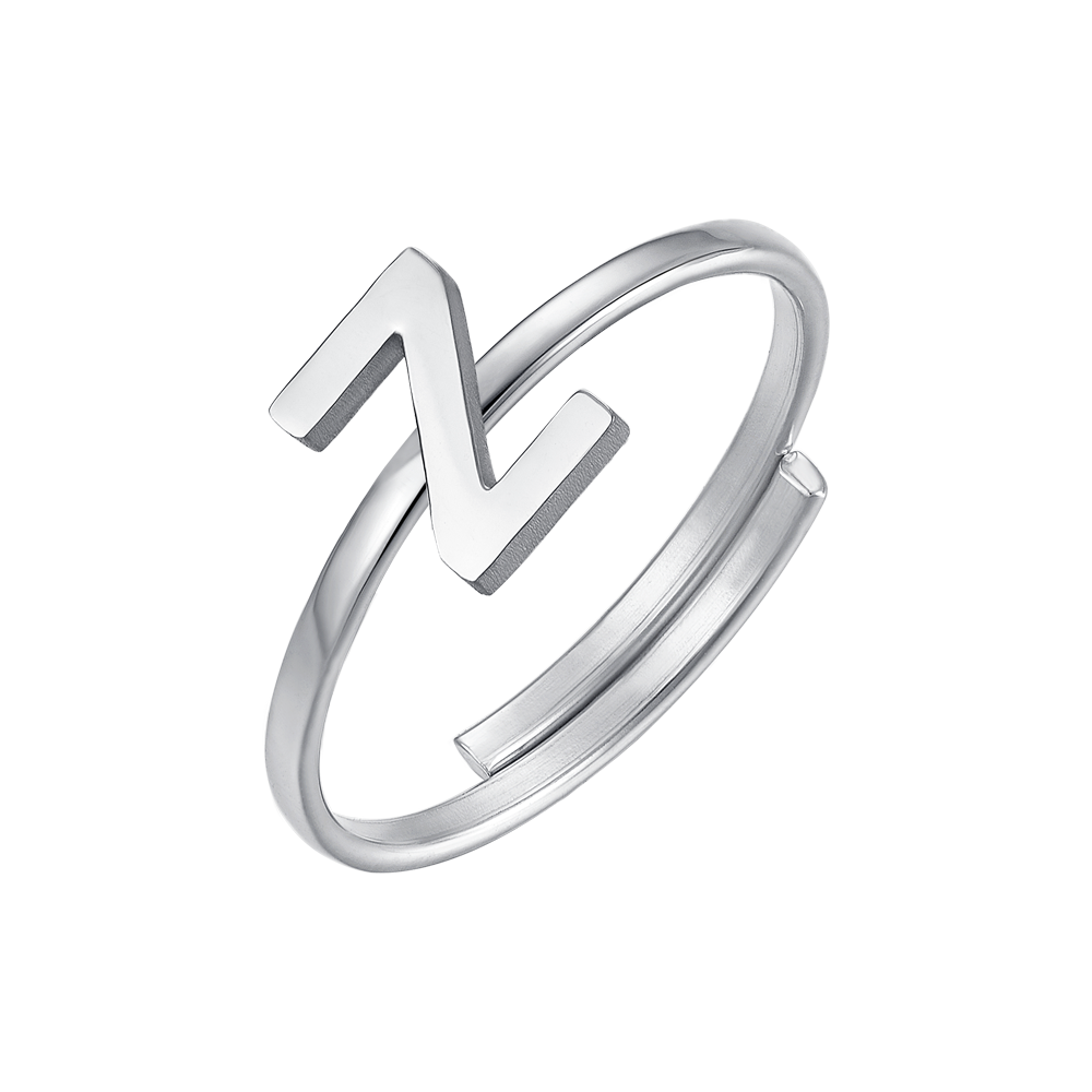 WOMAN STEEL RING WITH LETTER