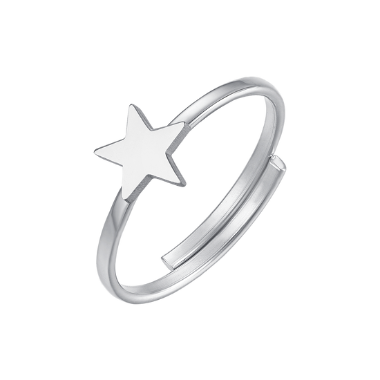 WOMAN STEEL RING WITH STAR