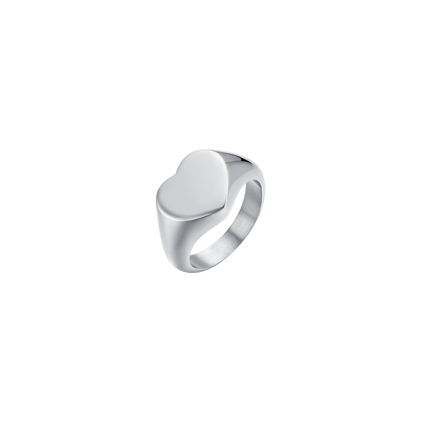 WOMAN'S RING SEAL IN STEEL WITH HEART Luca Barra