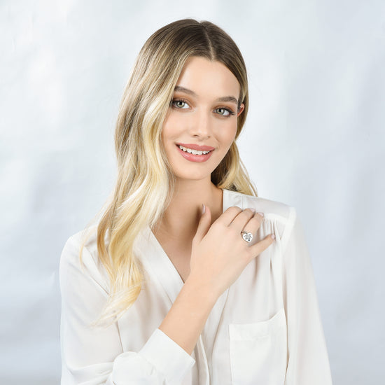 WOMAN'S STEEL RING THE MOST BEAUTIFUL THING IS TO HAVE A MOM LIKE YOU WITH A HEART.