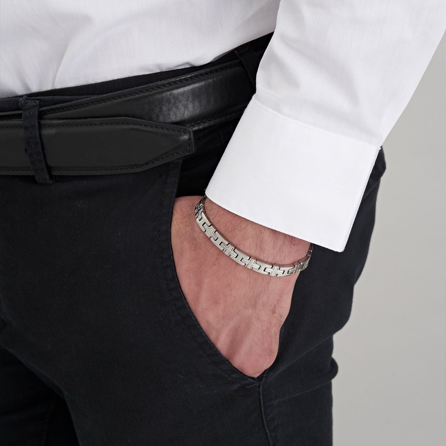 CROSS LINK STEEL MEN'S BRACELET