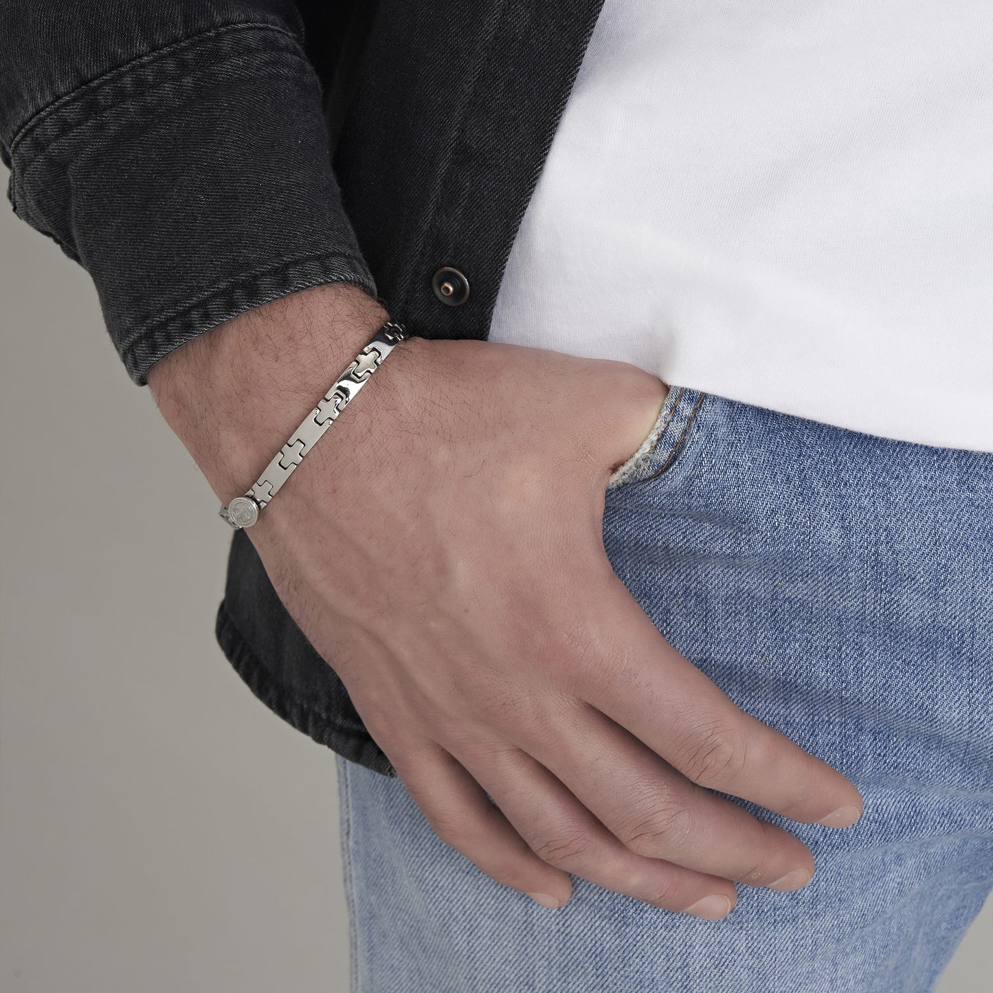 ROSARY STEEL MEN'S BRACELET