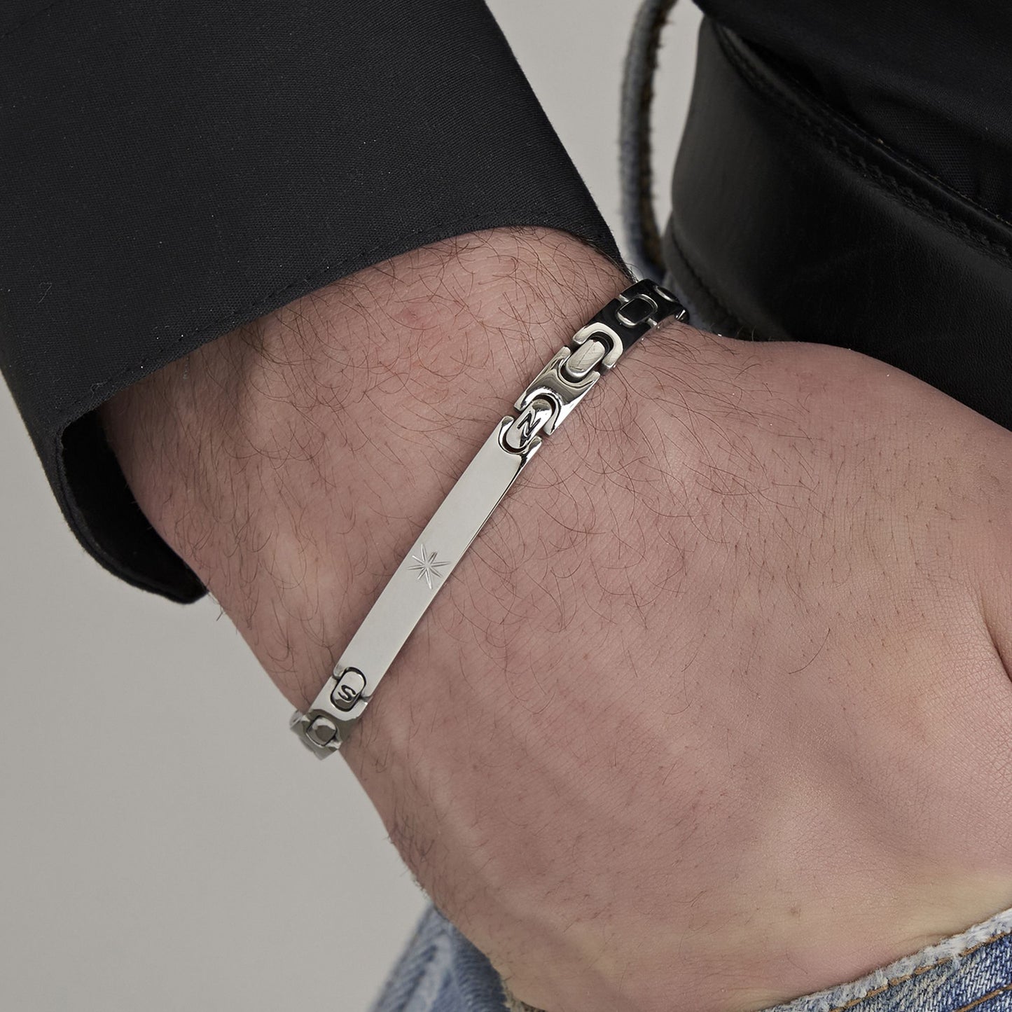 MEN'S BRACELET IN STEEL PINK OF THE WINDS Luca Barra