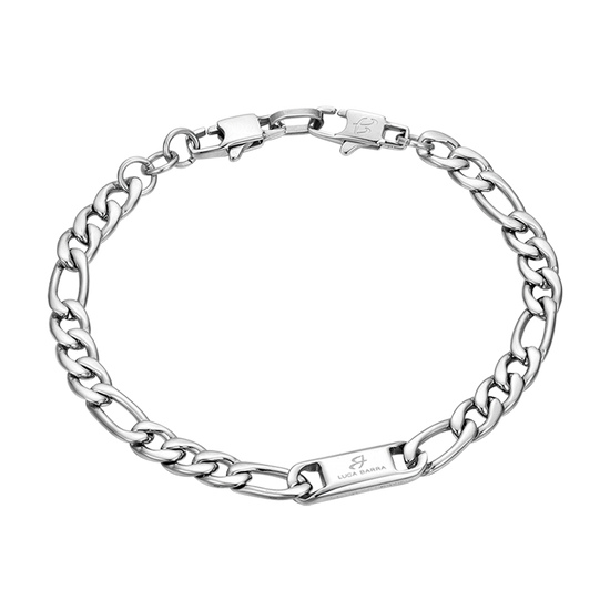 men's steel chain link bracelet luca barra