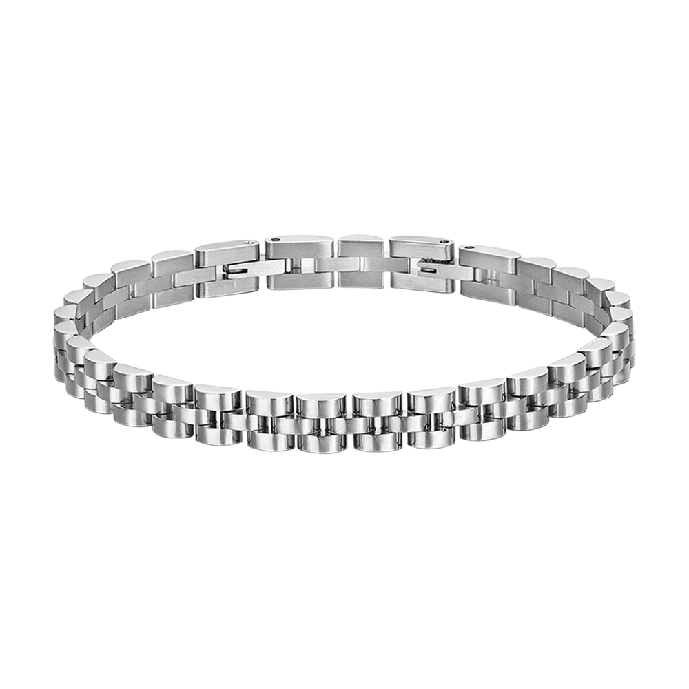 men's steel bracelet with central motif Luca Barra
