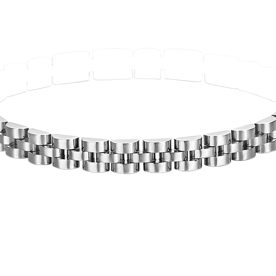 STEEL MEN'S BRACELET WITH CENTRAL MOTIF
