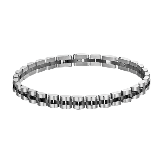 BLACK IP DETAILED STEEL MEN'S BRACELET Luca Barra