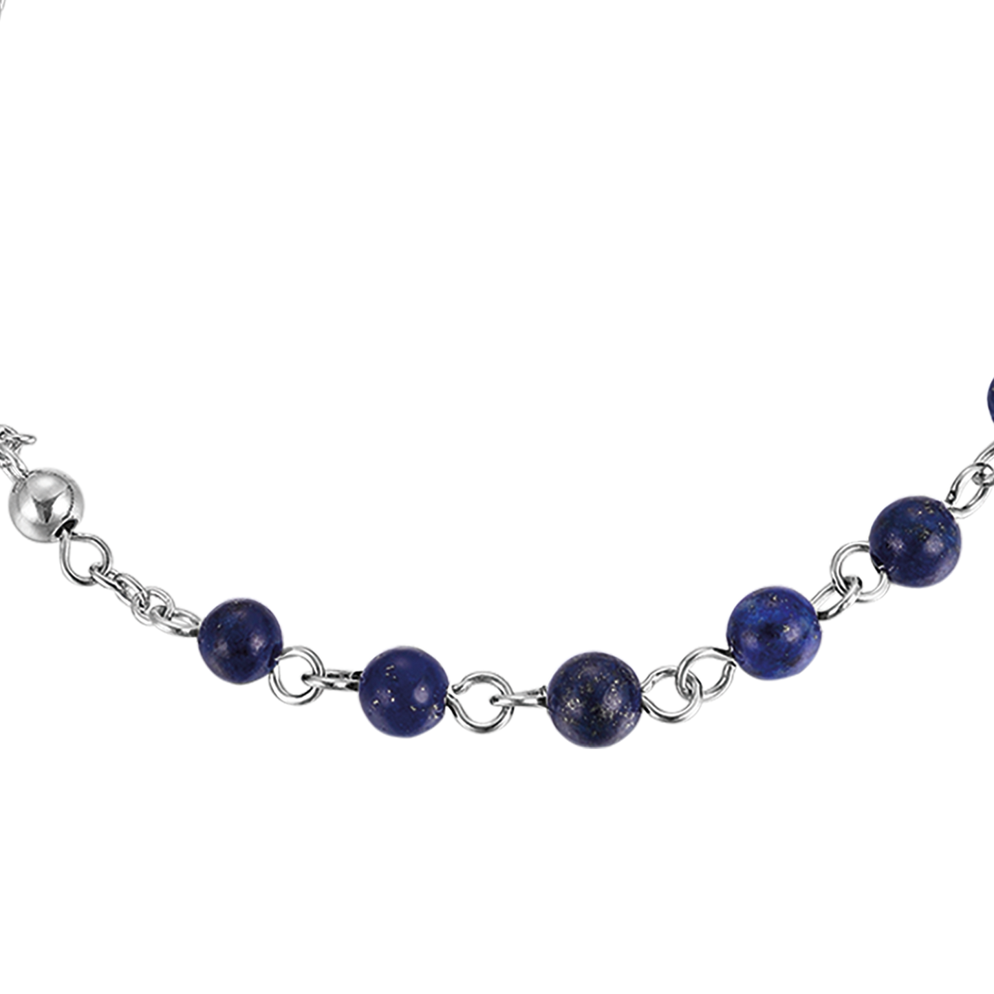 MEN'S ROSARY BRACELET IN STEEL WITH LAPIS STONES Luca Barra