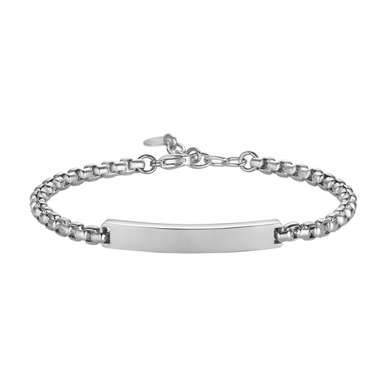 MAN'S STEEL BRACELET WITH PERSONALIZABLE PLATE Luca Barra