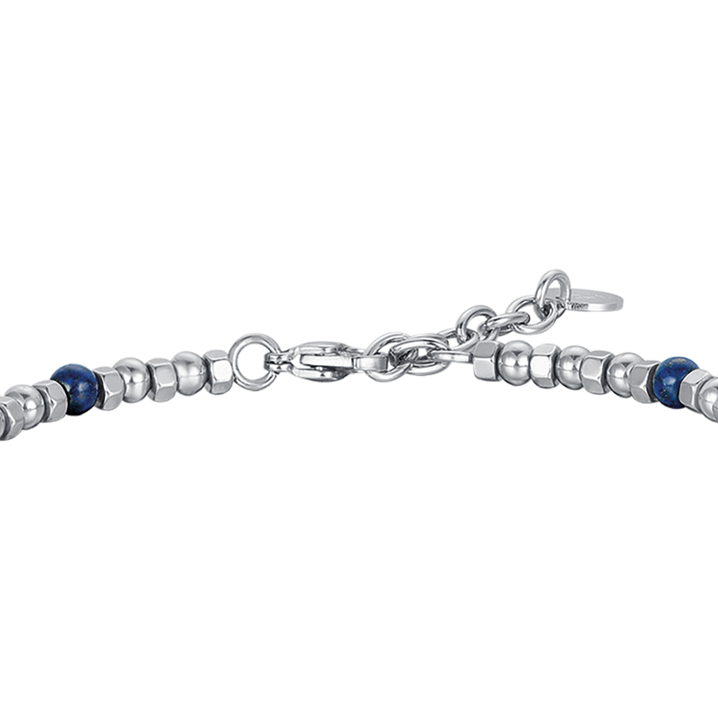 STEEL MEN'S BRACELET WITH LAPIS AND STAR