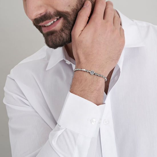 STEEL MEN'S BRACELET WITH ANCHOR ELEMENT