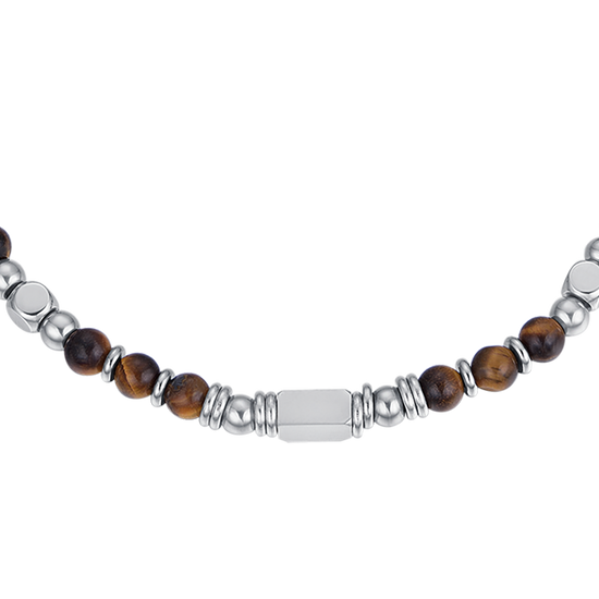 BRACCIALE UOMO IN ACCIAIO CON OCCHIO DI TIGRE