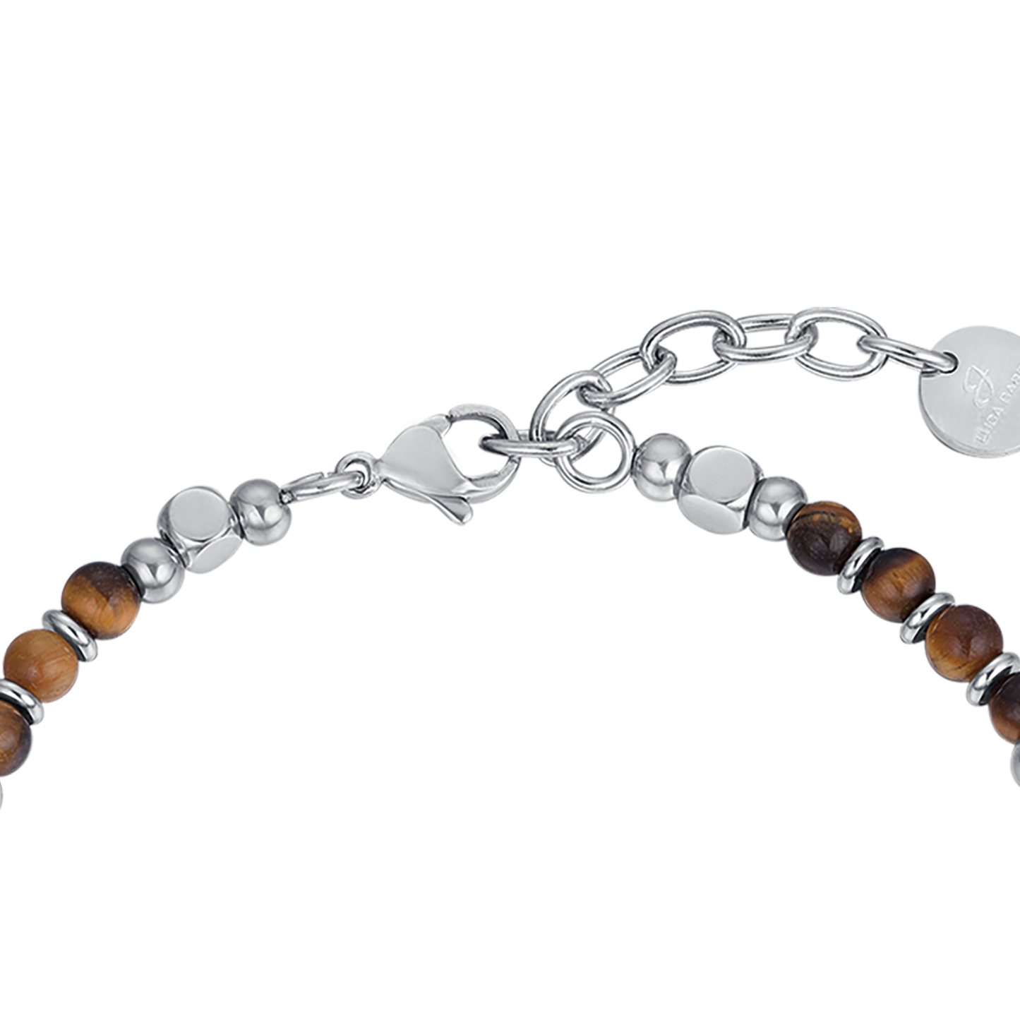 BRACCIALE UOMO IN ACCIAIO CON OCCHIO DI TIGRE