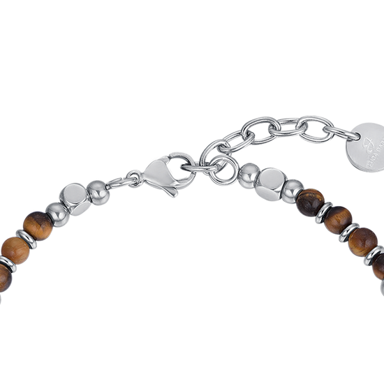 BRACCIALE UOMO IN ACCIAIO CON OCCHIO DI TIGRE