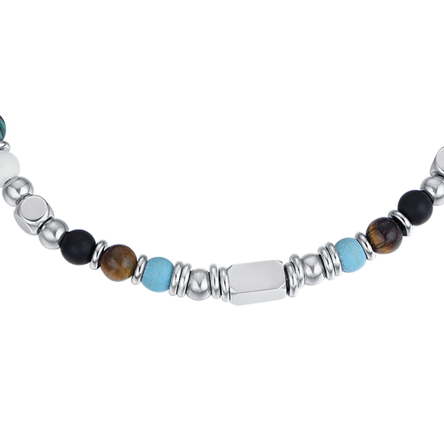 BRACCIALE UOMO IN ACCIAIO CON OCCHIO DI TIGRE
