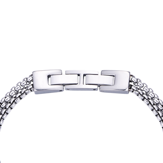 Upload image to Gallery Men's Steel BRACELET WITH BLACK AND WIND ROSE IP ELEMENTS
