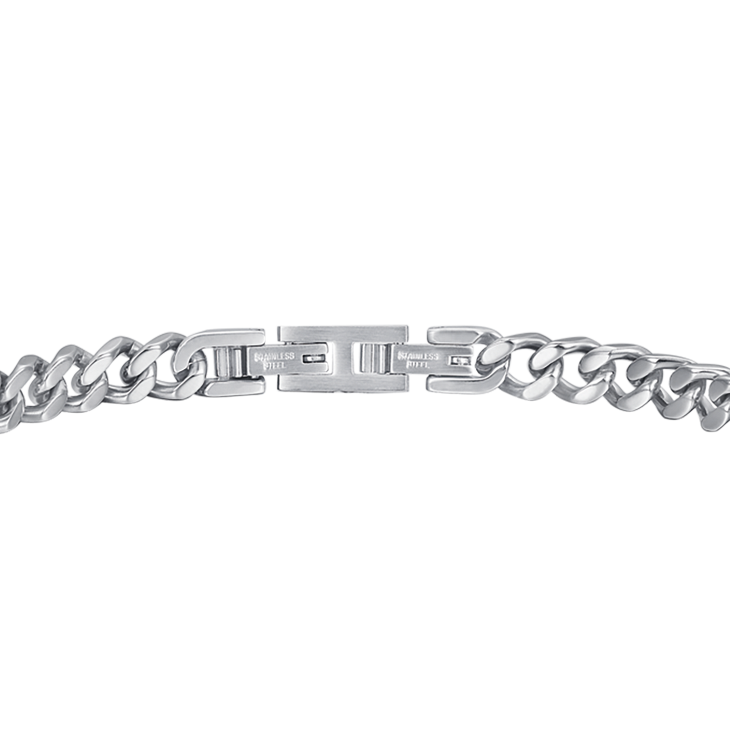 IP GOLD STEEL MEN'S BRACELET WITH WHITE CRYSTALS
