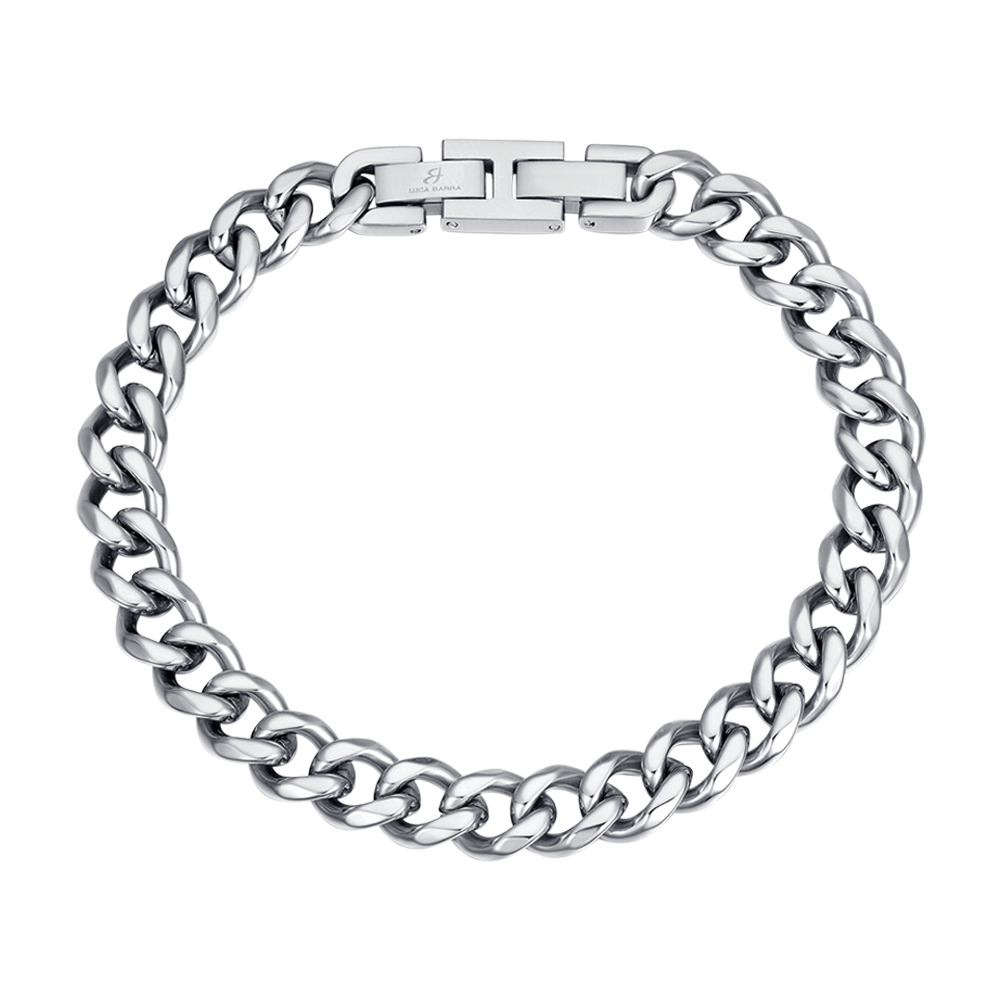 BRACCIALE UOMO IN ACCIAIO MAGLIA CATENA SILVER Luca Barra