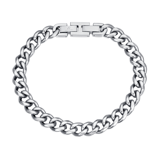 BRACCIALE UOMO IN ACCIAIO MAGLIA CATENA SILVER Luca Barra