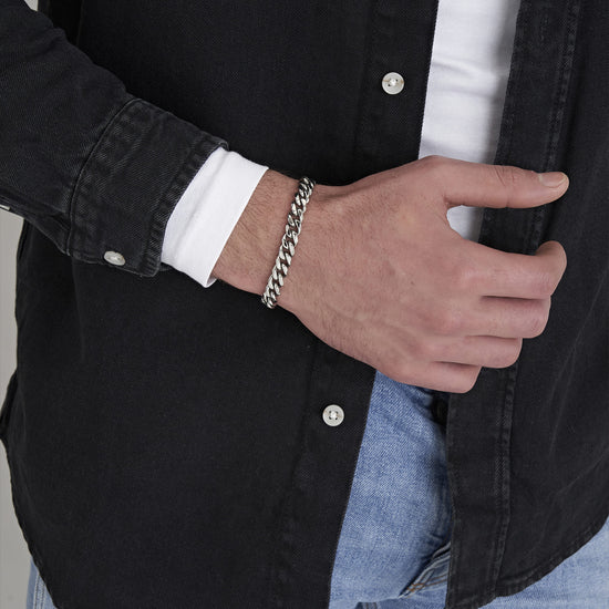 BRACELET STEEL MEN BRAIDED CHAIN
