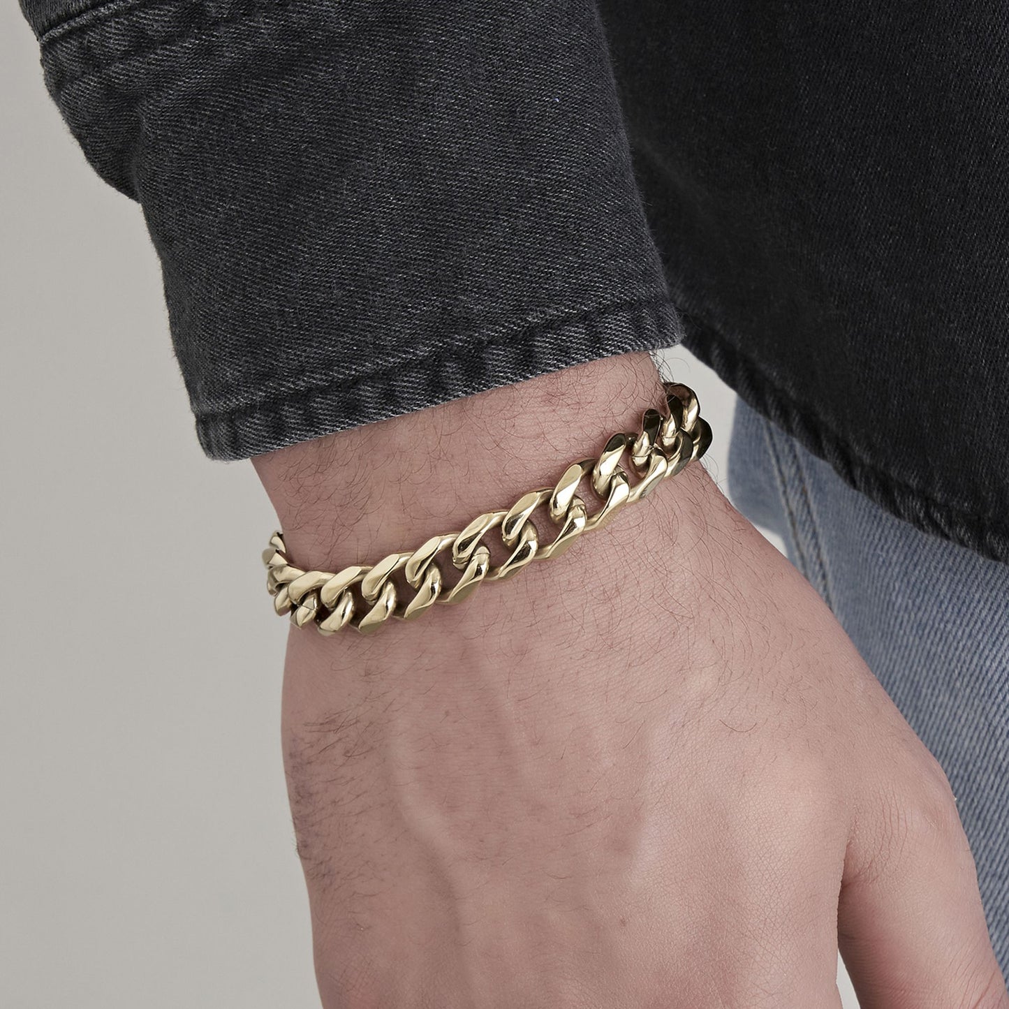 BRACELET STEEL MEN BRAIDED CHAIN