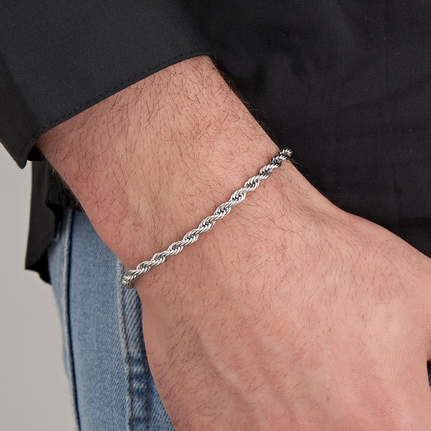 MEN'S BRACELET IN STEEL KNITTED THIN Luca Barra