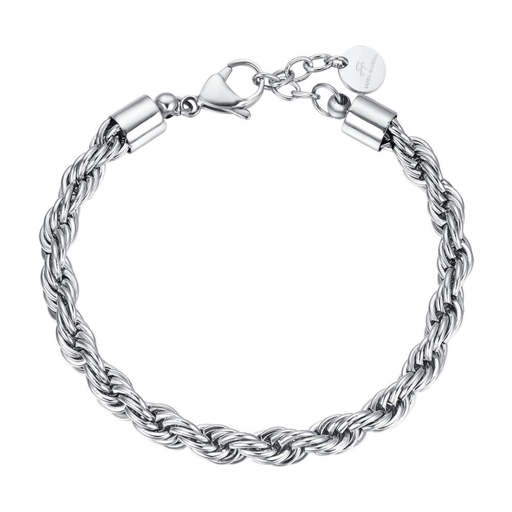 MAN'S BRACELET IN STEEL KNITTED MESH Luca Barra