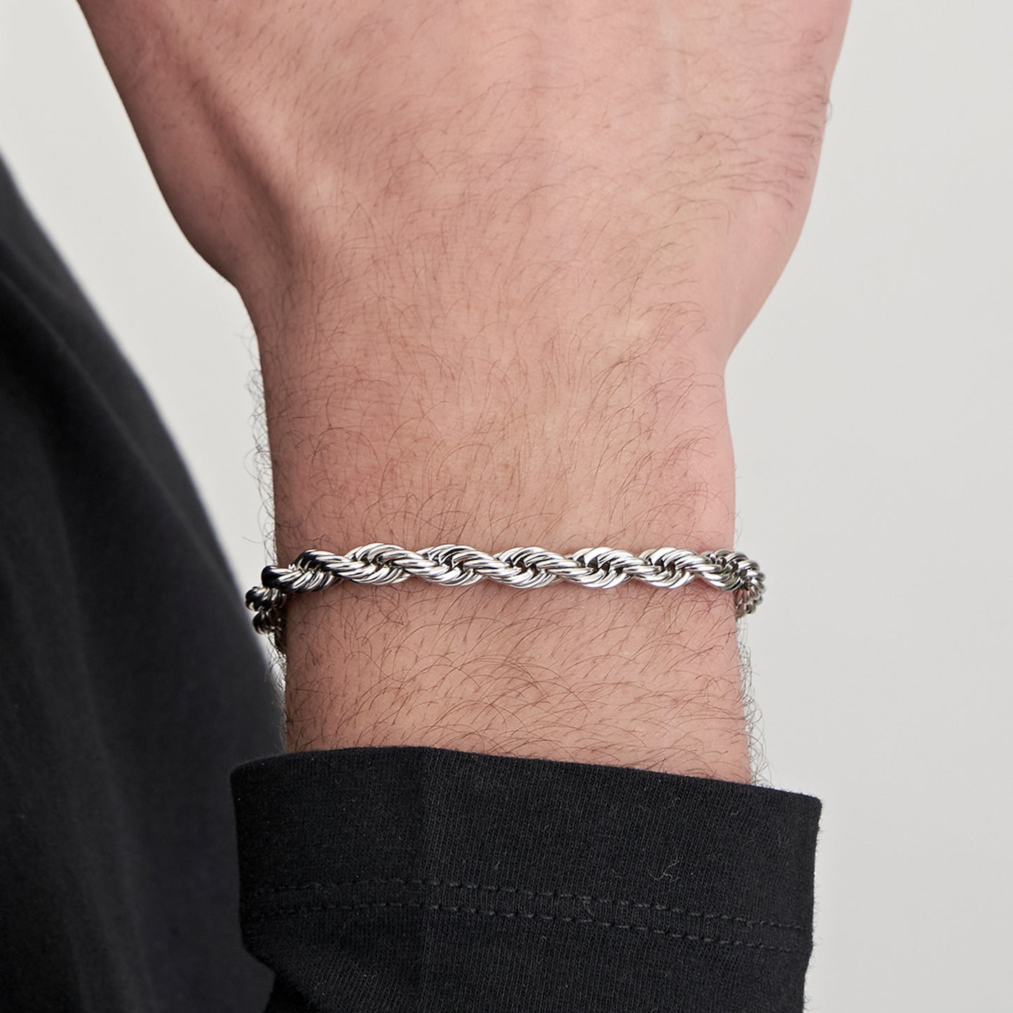 MAN'S BRACELET IN STEEL KNITTED MESH Luca Barra