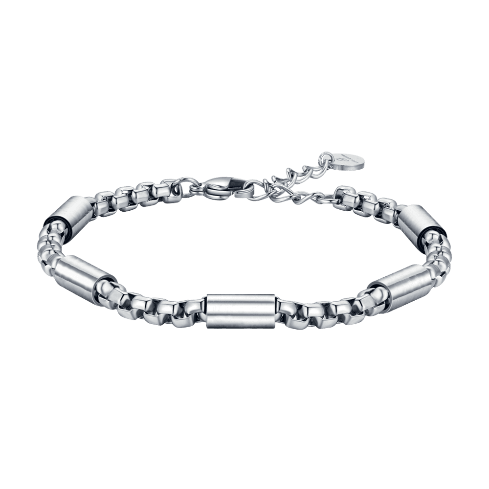 MAN'S BRACELET IN STEEL WITH STEEL ELEMENTS Luca Barra