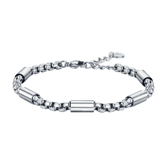 MAN'S BRACELET IN STEEL WITH STEEL ELEMENTS Luca Barra