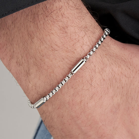 MAN'S BRACELET IN STEEL WITH STEEL ELEMENTS Luca Barra