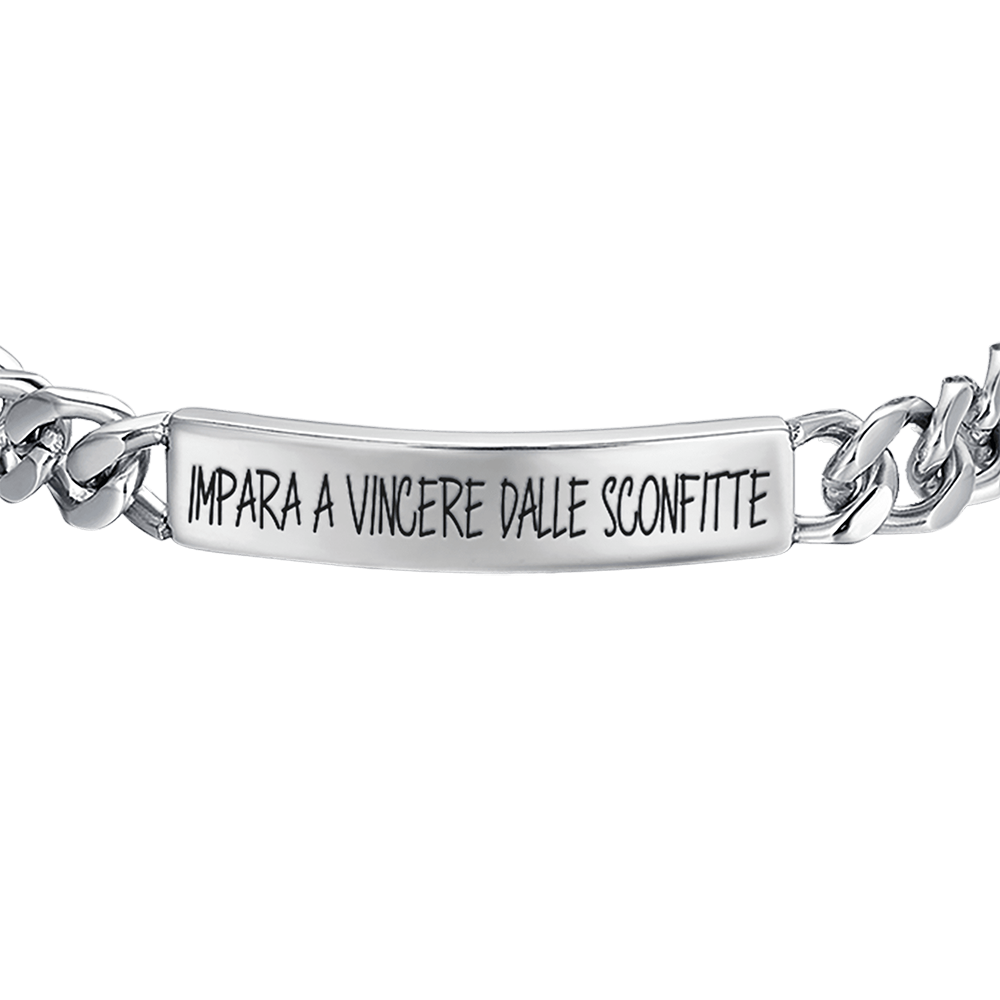 STEEL MEN'S BRACELET LEARN TO WIN FROM DEFEATS