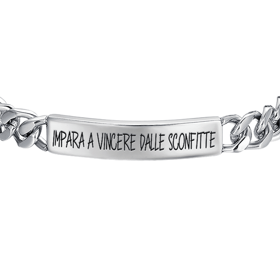 STEEL MEN'S BRACELET LEARN TO WIN FROM DEFEATS