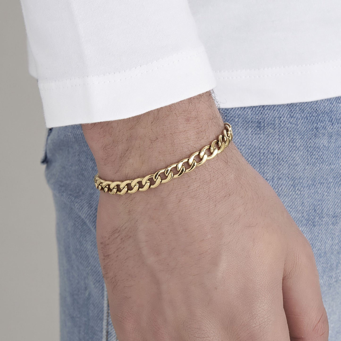 SILVER MESH STEEL MEN'S BRACELET