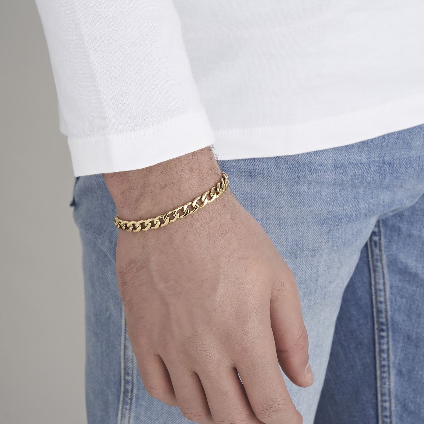 SILVER MESH STEEL MEN'S BRACELET