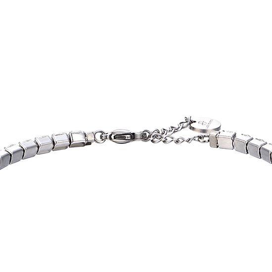 STEEL MEN'S TENNIS BRACELET WITH WHITE CRYSTALS